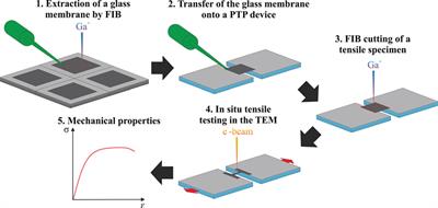 A Novel Approach for Preparation and In Situ Tensile Testing of Silica Glass Membranes in the Transmission Electron Microscope